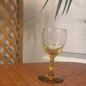 Libbey GEORGIAN FOREVER AMBER Golden Honey Footed Cordial Port Wine Glass Ombre